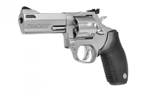 Taurus Model 627 Tracker, Double Action, Metal Frame Revolver, Medium Frame, 357 Magnum, 4" Barrel, Ported, Stainless Steel, Matte Finish, Silver, Rubber Grips, Adjustable Sights, 7 Rounds 2-627049