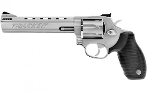 Taurus Model 627 Tracker, Double Action, Metal Frame Revolver, Large Frame, 357 Magnum, 6.5 Barrel, Ported, Stainless Steel, Matte Finish, Silver, Rubber Grips, Adjustable Sights, 7 Rounds 2-627069