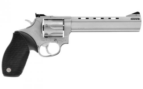 Taurus Model 627 Tracker, Double Action, Metal Frame Revolver, Large Frame, 357 Magnum, 6.5" Barrel, Ported, Stainless Steel, Matte Finish, Silver, Rubber Grips, Adjustable Sights, 7 Rounds 2-627069