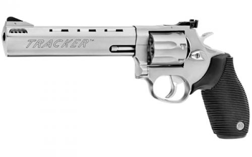 Taurus Model 627 Tracker, Double Action, Metal Frame Revolver, Large Frame, 357 Magnum, 6.5" Barrel, Ported, Stainless Steel, Matte Finish, Silver, Rubber Grips, Adjustable Sights, 7 Rounds 2-627069