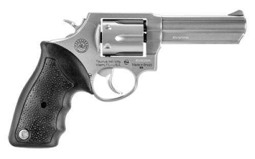 Taurus Model 65, Double Action, Metal Frame Revolver, Medium Frame, 357 Magnum, 4" Barrel, Stainless Steel, Matte Finish, Silver, Rubber Grips, Fixed Sights, 6 Rounds 2-650049