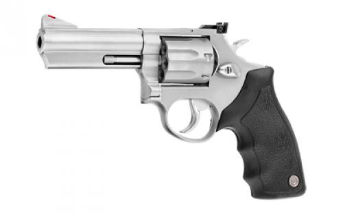 Taurus Model 66, Double Action, Metal Frame Revolver, Medium Frame, 357 Magnum, 4" Barrel, Stainless Steel, Matte Finish, Silver, Rubber Grips, Adjustable Sights, 7 Rounds 2-660049