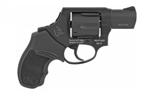 Taurus Model 856CH, Double Action Only, Metal Frame Revolver, Small Frame, 38 Special +P, 2" Barrel, Alloy, Matte Finish, Black, Rubber Grips, Fixed Sights, 6 Rounds, Concealed Hammer 2-856021ULCH