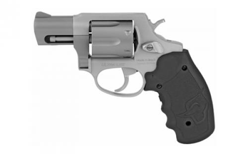 Taurus Model 856VL, Double Action, Metal Frame Revolver, Small Frame, 38 Special +P, 2 Barrel, Alloy, Matte Finish, Silver, Viridian Red Laser Grip, Fixed Sights, 6 Rounds 2-856029ULVL