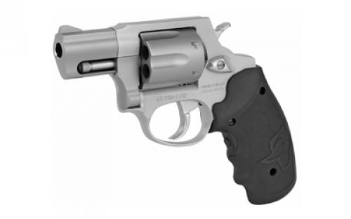 Taurus Model 856VL, Double Action, Metal Frame Revolver, Small Frame, 38 Special +P, 2" Barrel, Alloy, Matte Finish, Silver, Viridian Red Laser Grip, Fixed Sights, 6 Rounds 2-856029ULVL