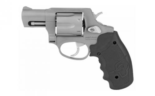 Taurus Model 856VL, Double Action, Metal Frame Revolver, Small Frame, 38 Special +P, 2 Barrel, Stainless Steel, Matte Finish, Silver, Viridian Red Laser Grip, Fixed Sights, 6 Rounds 2-856029VL