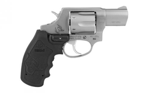 Taurus Model 856VL, Double Action, Metal Frame Revolver, Small Frame, 38 Special +P, 2" Barrel, Stainless Steel, Matte Finish, Silver, Viridian Red Laser Grip, Fixed Sights, 6 Rounds 2-856029VL