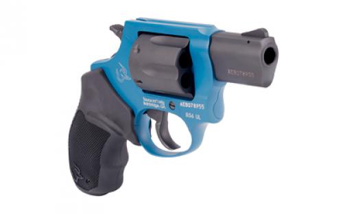 Taurus Model 856, Double Action, Metal Frame Revolver, Small Frame, 38 Special +P, 2" Barrel, Steel, Matte Finish, Sky Blue and Black, Rubber Grips, Fixed Sights, 6 Rounds 2-85621ULC23