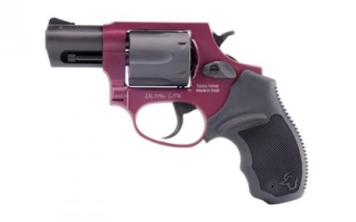 Taurus Model 856, Double Action, Metal Frame Revolver, Small Frame, 38 Special +P, 2" Barrel, Steel, Matte Finish, Black Cherry and Black, Rubber Grips, Fixed Sights, 6 Rounds 2-85621ULC26