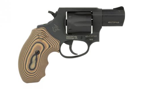 Taurus 856, Double Action, Metal Frame Revolver, Small Frame, 38 Special +P, 2" Barrel, Matte Finish, Black, Brown VZ Grips, Fixed Sights, 6 Rounds 2-85621VZ19