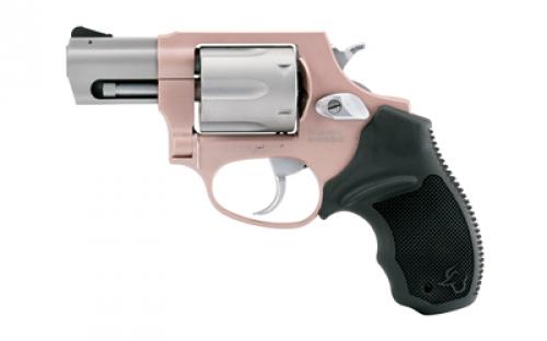 Taurus Model 856, Double Action, Metal Frame Revolver, Small Frame, 38 Special +P, 2" Barrel, Steel, Matte Finish, Rose Gold and Stainless Steel, Rubber Grips, Fixed Sights, 6 Rounds 2-85629ULC28