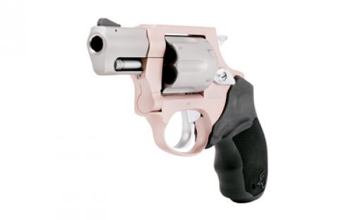 Taurus Model 856, Double Action, Metal Frame Revolver, Small Frame, 38 Special +P, 2" Barrel, Steel, Matte Finish, Rose Gold and Stainless Steel, Rubber Grips, Fixed Sights, 6 Rounds 2-85629ULC28