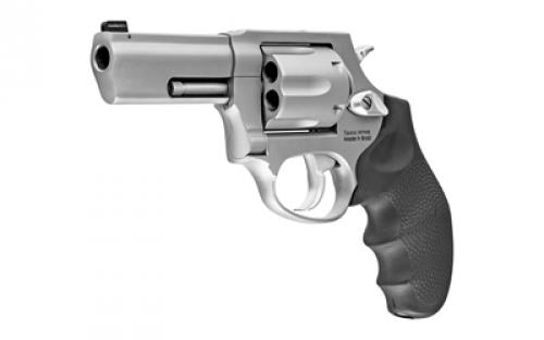 Taurus Model 856, Double Action, Metal Frame Revolver, Medium Frame, 38 Special +P, 3" Barrel, Front Night Sight, Stainless Steel, Matte Finish, Silver, Hogue Grip, 6 Rounds 2-85639NS