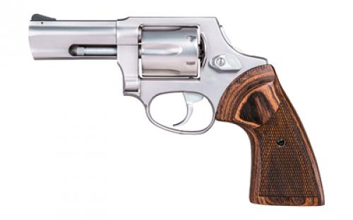 Taurus Model 856, Executive Grade, Revolver, Double Action, Metal Frame Revolver, Medium Frame, 38 Special +P, 3" Barrel, Satin Finish, Silver, Wood Grips, Fixed Sights, Concealed Hammer, 6 Rounds, Pelican Vault Hard Case 2-856EX39CH