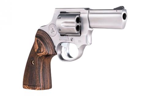 Taurus Model 856, Executive Grade, Revolver, Double Action, Metal Frame Revolver, Medium Frame, 38 Special +P, 3" Barrel, Satin Finish, Silver, Wood Grips, Fixed Sights, Concealed Hammer, 6 Rounds, Pelican Vault Hard Case 2-856EX39CH