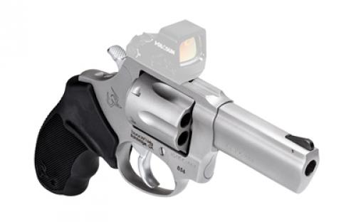 Taurus Model 856 TORO, Single/Double Action, Steel Frame Revolver, 38 Special +P, 3" Barrel, Matte Finish, Optics Ready (Not Included), Silver, Polymer Grip, 6 Rounds 2-856P39