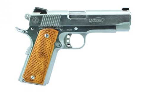 American Classic Commander, Single Action Only, Semi-automatic, Metal Frame Pistol, 9MM, 4.25" Barrel, Steel, Chrome Finish, Silver, Novak-Style Sights, Manual Thumb Safety, 9 Rounds, 1 Magazine 85625