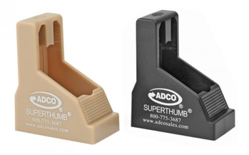 ADCO ADCO, Mag Loader/Unloader, Super Thumb Loader Pair,  9mm-40SW, Black and Tan ST1PR