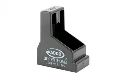 ADCO ADCO, Super Thumb, Mag Loader,  Fits Glock9MMS/40SW, HK USP 45, S&W M&P 45, Springfield XDM 45, STI Double Stack Magazines, Black ST2