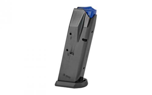 Mecgar Pistol Magazine, 9MM, 10 Rounds, Fits CZ 75 Compact Pistols, Steel, Blued MGCZCOMP10B