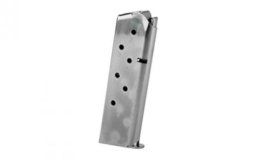 Mecgar Magazine, 45ACP, 7 Rounds, Fits 1911, Nickel Finish MGCG4507N