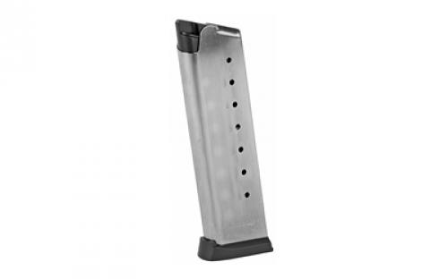 Mecgar Magazine, 45ACP, 8 Rounds, Fits 1911, Nickel Finish MGCG4508NPF