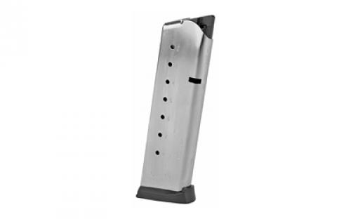 Mecgar Magazine, 45ACP, 8 Rounds, Fits 1911, Nickel Finish MGCG4508NPF