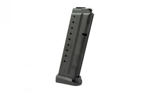 Mecgar Pistol Magazine, 9MM, 10 Rounds, Fits 1911 Pistols, Steel, Anti-Friction Coating Finish, Black MGCGOV910AFC