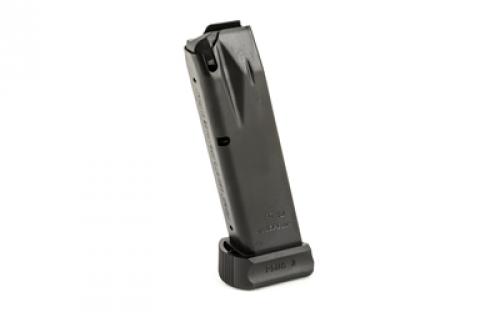 Mecgar Pistol Magazine, 9MM, 18 Rounds, Fits Taurus PT92, Steel, Black, Anti-Friction Coating MGPT9218AFC