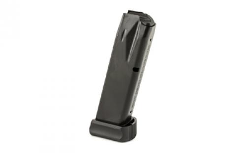 Mecgar Pistol Magazine, 9MM, 18 Rounds, Fits Taurus PT92, Steel, Black, Anti-Friction Coating MGPT9218AFC