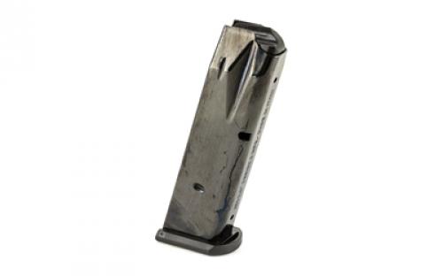 Mecgar Pistol Magazine, 9MM, 15 Rounds, Fits Ruger P85, Steel, Blued Finish MGRP8515B