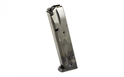 Mecgar Pistol Magazine, 9MM, 20 Rounds, Fits S&W, 59/915, Steel, Blued Finish MGSW5920B