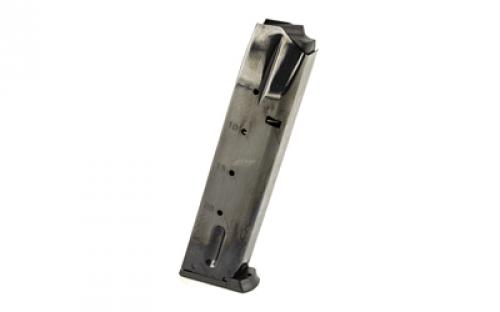 Mecgar Pistol Magazine, 9MM, 20 Rounds, Fits S&W, 59/915, Steel, Blued Finish MGSW5920B