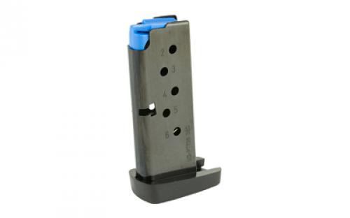 Mecgar Pistol Magazine, 380ACP, 6 Rounds, Fits 738TCP Pistols, Steel, Blued Finish MGPT7386B