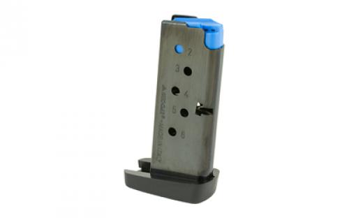 Mecgar Pistol Magazine, 380ACP, 6 Rounds, Fits 738TCP Pistols, Steel, Blued Finish MGPT7386B