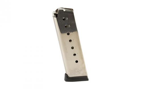 Armscor Pistol Magazine, 45ACP, 8 Rounds, Fits 1911 Pistols, Steel, Nickel Finish, Silver 54170