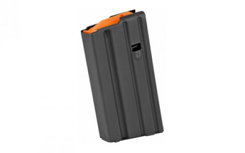 Ammunition Storage Components Magazine, 223 Rem, Fits AR-15, 20Rd, Stainless, Black, Orange Follower 20-223-SS-BM-O-ASC