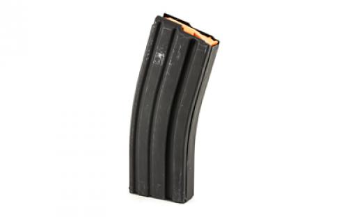 Ammunition Storage Components Magazine, 223 Rem, Fits AR-15, 30Rd, Stainless, Black, Orange Follower 223-30RD-SS