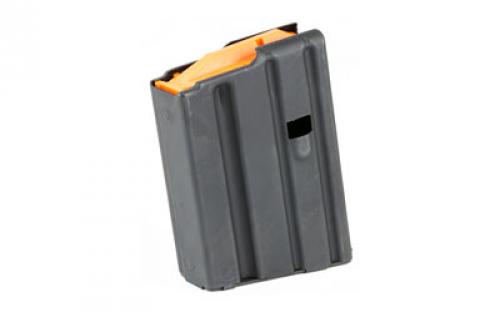 Ammunition Storage Components Magazine, 223 Rem, Fits AR-15, 5Rd, Stainless, Black, Orange Follower 5-223-SS-BM-O-ASC