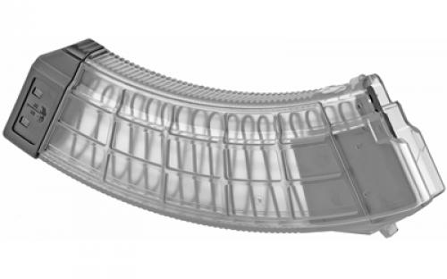 US Palm AK30R Magazine, 7.62X39, 30 Rounds, Fits AK-47, Clear MA1120A