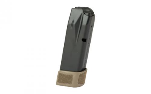 CANIK MC9 Magazine, 9MM, 15 Rounds, Fits Canik MC9, Matte Finish, Black, Includes Flat Dark Earth Extension MA2278D