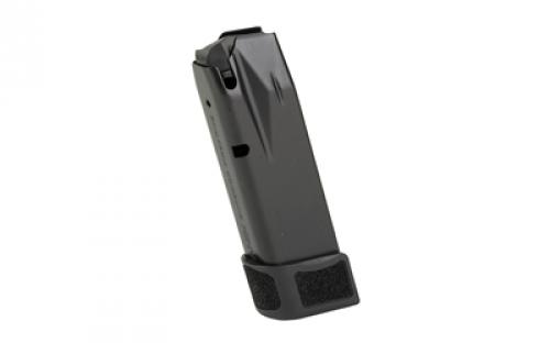 CANIK MC9 Magazine, 9MM, 15 Rounds, Fits Canik MC9, Matte Finish, Black, Includes Black Grip Extension MA2278