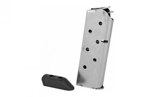 CMC Products Match Grade Magazine, 45ACP, 7 Rounds, Fits Officer Size 1911, Includes Polymer Base Pad, Stainless M-MG-45CP7-P