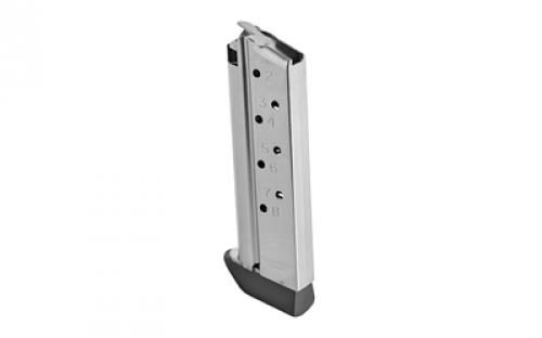 CMC Products Magazine, Match Grade, 9MM, 8 Rounds, Fits Officer Size 1911, Includes Polymer Base Pad, Stainless M-MG-9CP8-P