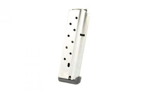 CMC Products Magazine, 38 Super, 10 Rounds, Fits 1911, Includes Polymer Base Pad, Stainless M-PM-38FS10