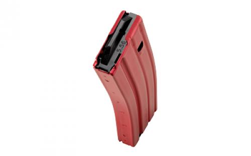 DURAMAG Magazine, 223 Remington/5.56NATO, 30 Rounds, Fits AR Rifles, Black Anti-Tilt AGF Follower,  Aluminum, Red 3023004175CPD