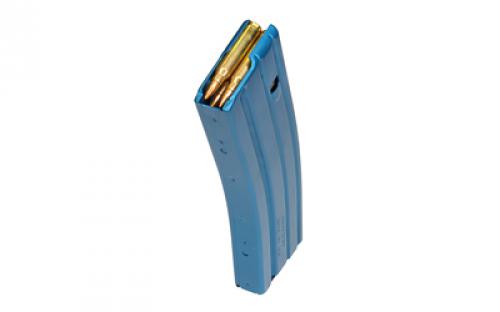 DURAMAG Magazine, 223 Remington/556NATO, 30 Rounds, Fits AR Rifles, Black Anti-tilt AGF Follower, Aluminum, Blue 3023005175CPD