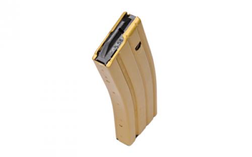 DURAMAG Magazine, 223 Remington/556NATO/300 Blackout, 20 Rounds, Fits AR-15, Black AGF Follower, Aluminum, Desert Gold 2023009175CPD