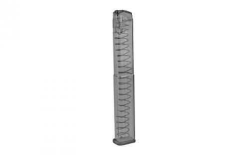 Elite Tactical Systems Group Magazine, 9MM, 40 Rounds, Fits Glock 17/19/19X/26/34/45, Clear GLK-18-40