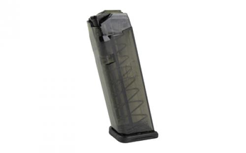 Elite Tactical Systems Group Magazine, 9MM, 10 Rounds, For Glock 17/19/26, Carbon Smoke SMK-GLK-17-10